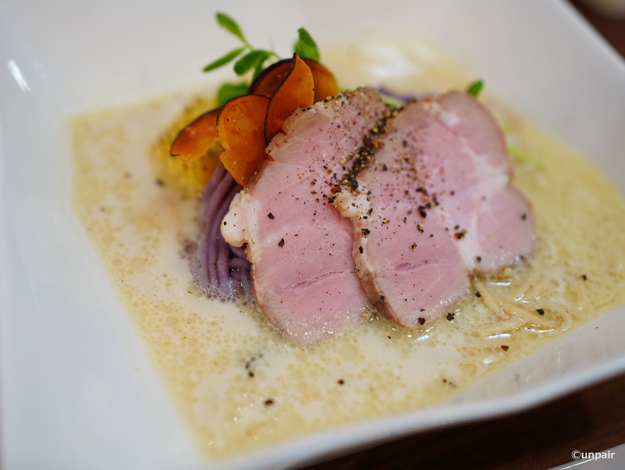 きのこクリームらーめん モンブラン仕立て