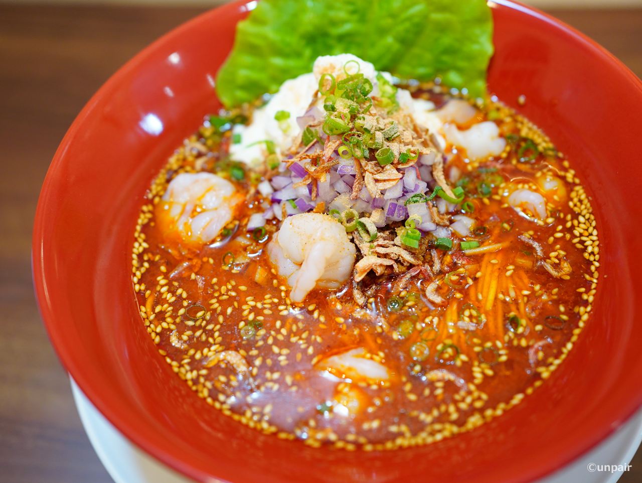 エビとクリームチーズの担々麺