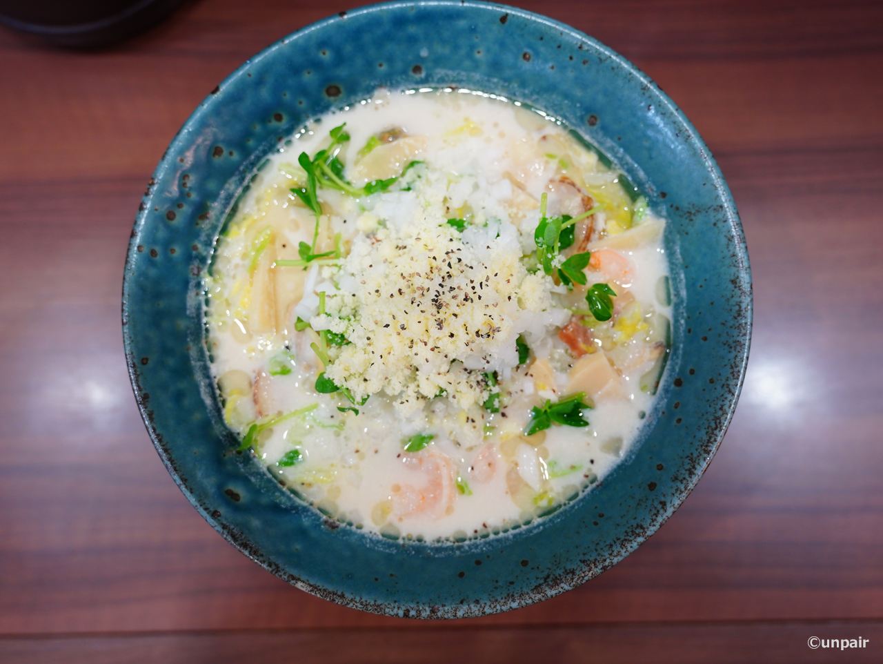 魚貝と春野菜のチャウダーらーめん