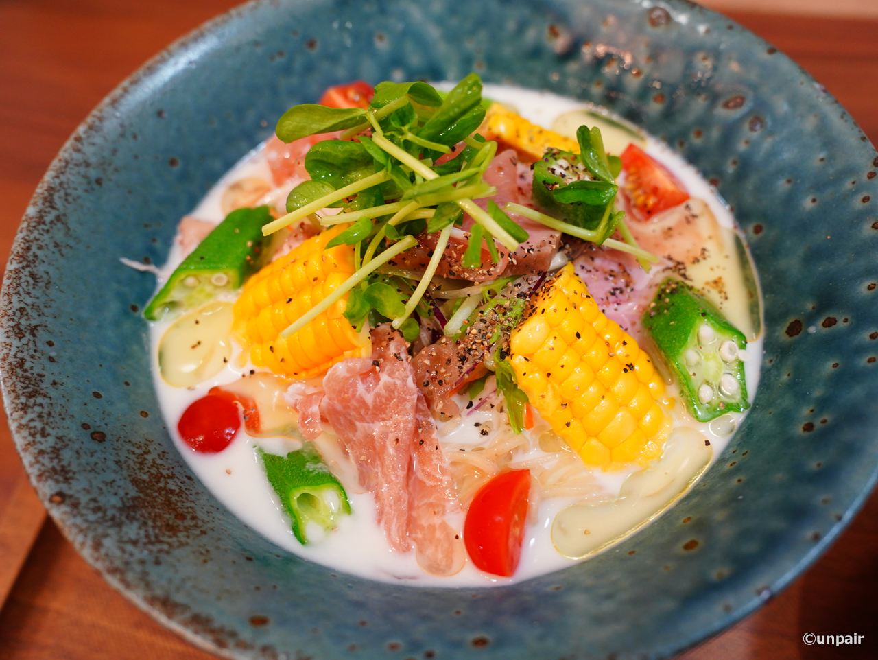 ヴィシソワーズらーめん ガスパチョソース添え